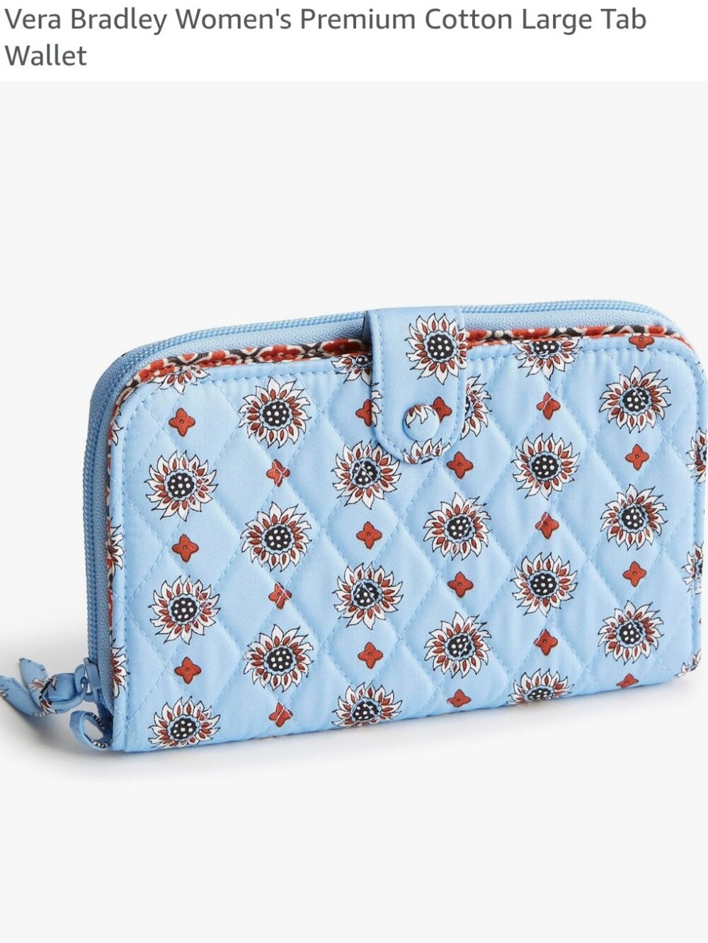 Vera Bradley Retired Marrakesh Geos Premium Cotton Large Tab Wallet.